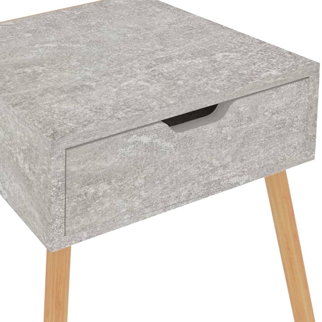 Nachttische 2 Stk. Betongrau 40x40x56 cm Holzwerkstoff