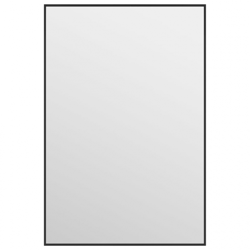 Türspiegel Schwarz 40x60 cm Glas und Aluminium