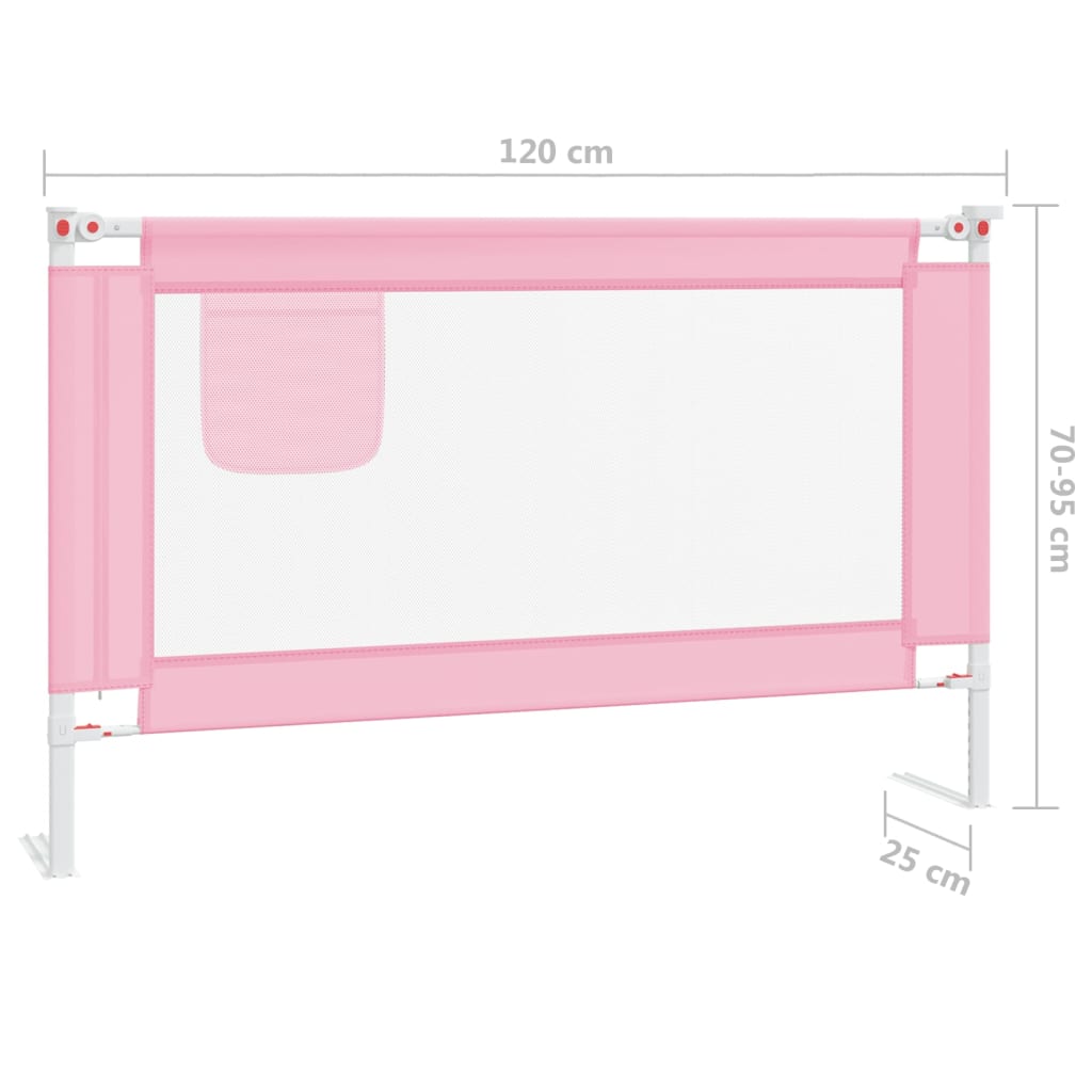 Kleinkind-Bettschutzgitter Rosa 120x25 cm Stoff