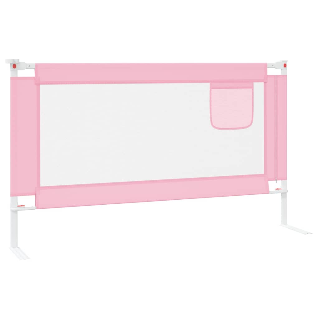 Kleinkind-Bettschutzgitter Rosa 140x25 cm Stoff