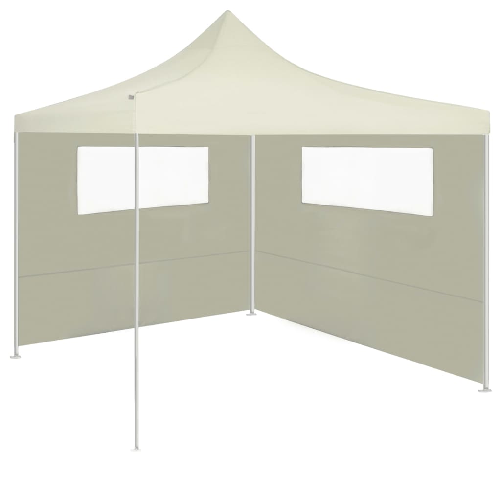 Pavillon-Seitenwand mit Fenstern 6x2 m Creme