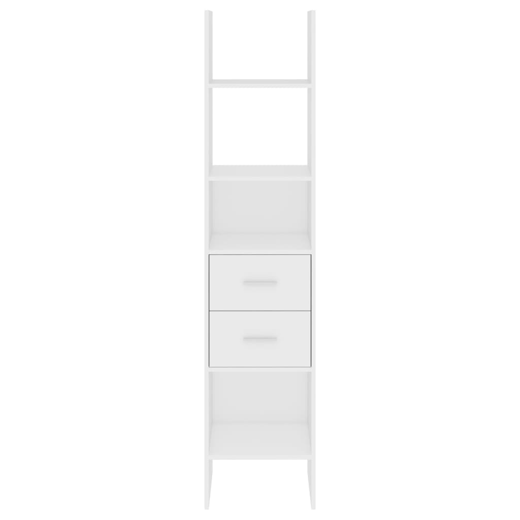 Bücherregal Weiß 40x35x180 cm Holzwerkstoff