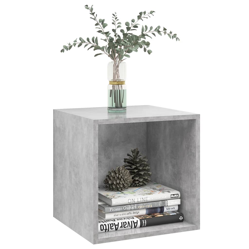 Wandschrank Betongrau 37x37x37 cm Holzwerkstoff