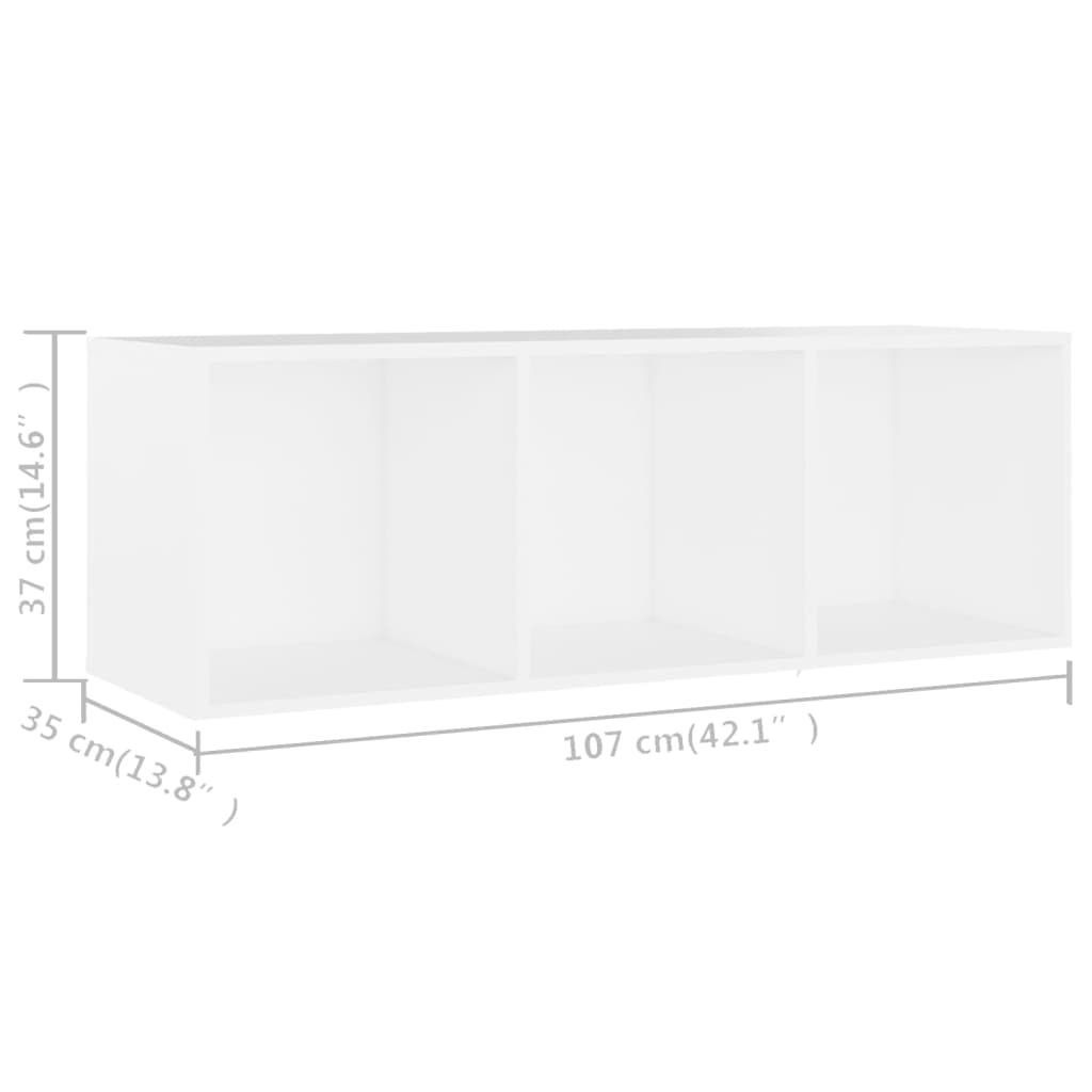 TV-Schrank Weiß 107x35x37 cm Holzwerkstoff