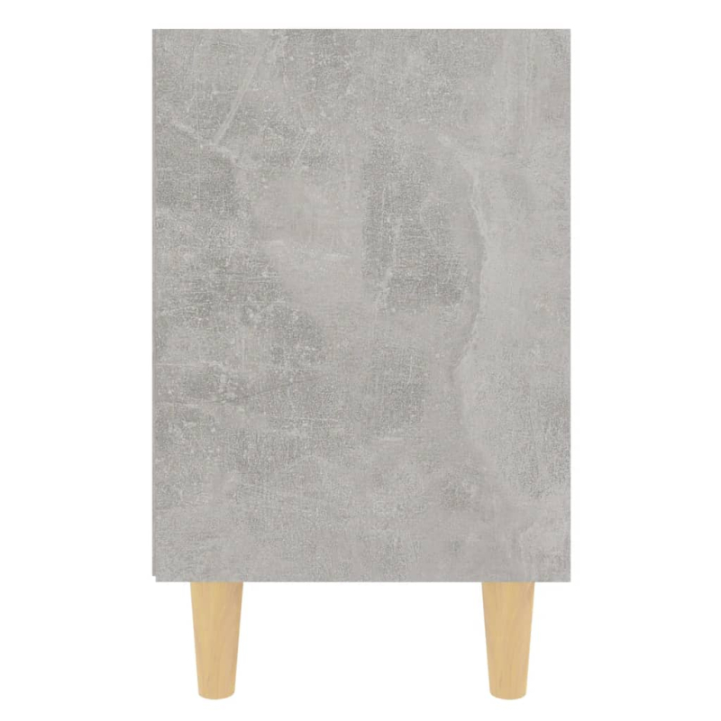 Nachttische mit Massivholz-Beinen 2 Stk. Betongrau 40x30x50 cm