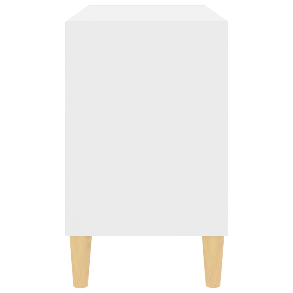 TV-Schrank mit Massivholz-Beinen Weiß 69,5x30x50 cm