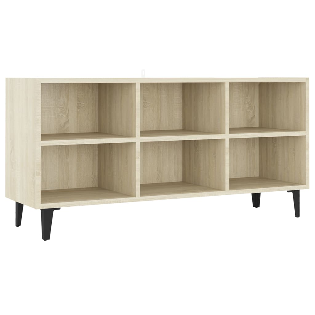 TV-Schrank mit Metallbeinen Sonoma-Eiche 103,5x30x50 cm