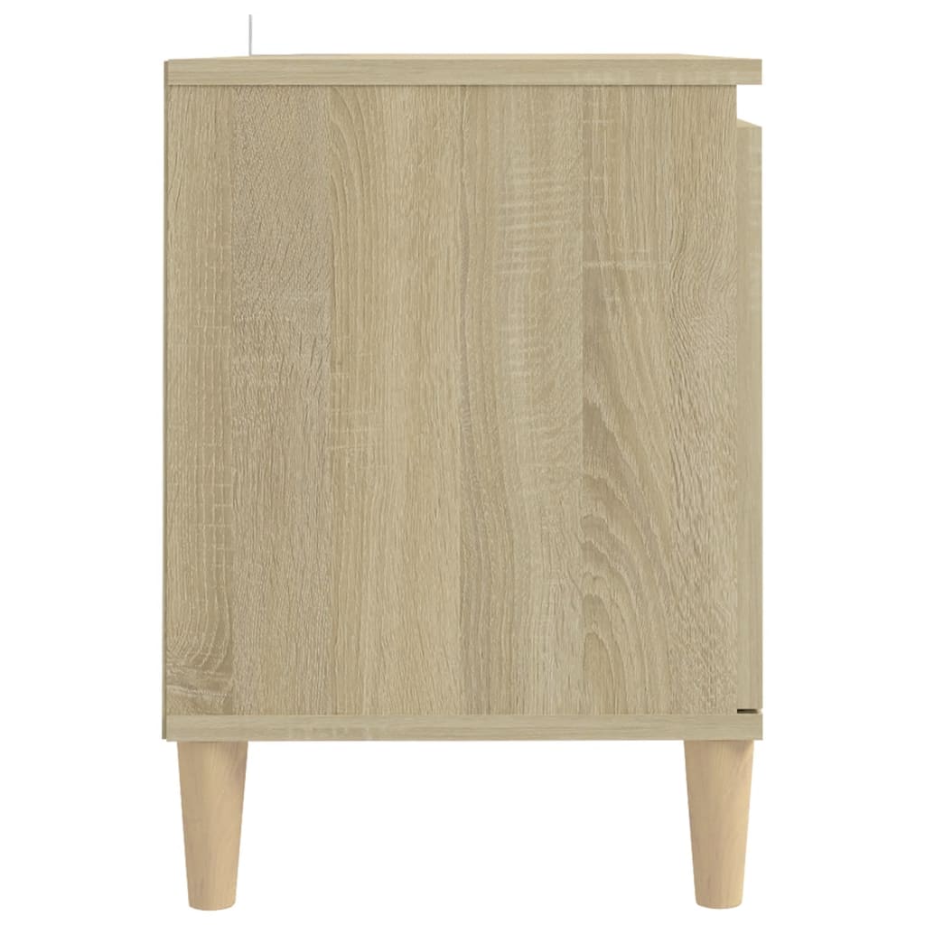 TV-Schrank mit Massivholz-Beinen Sonoma-Eiche 103,5x35x50 cm