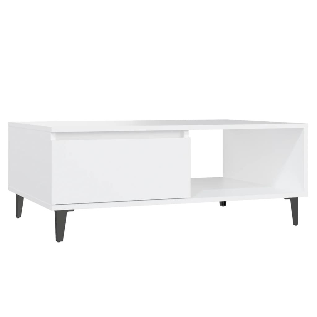 Couchtisch Weiß 90x60x35 cm Holzwerkstoff