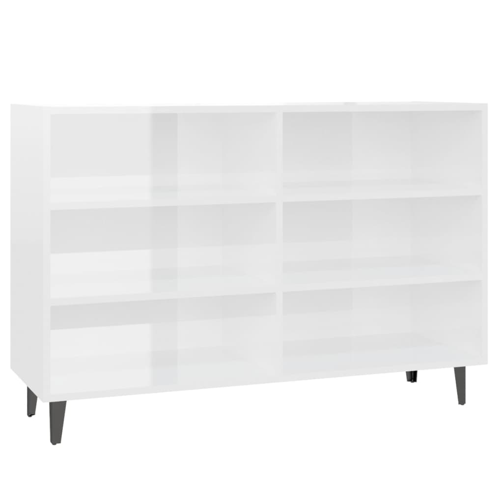 Sideboard Hochglanz-Weiß 103,5x35x70 cm Holzwerkstoff