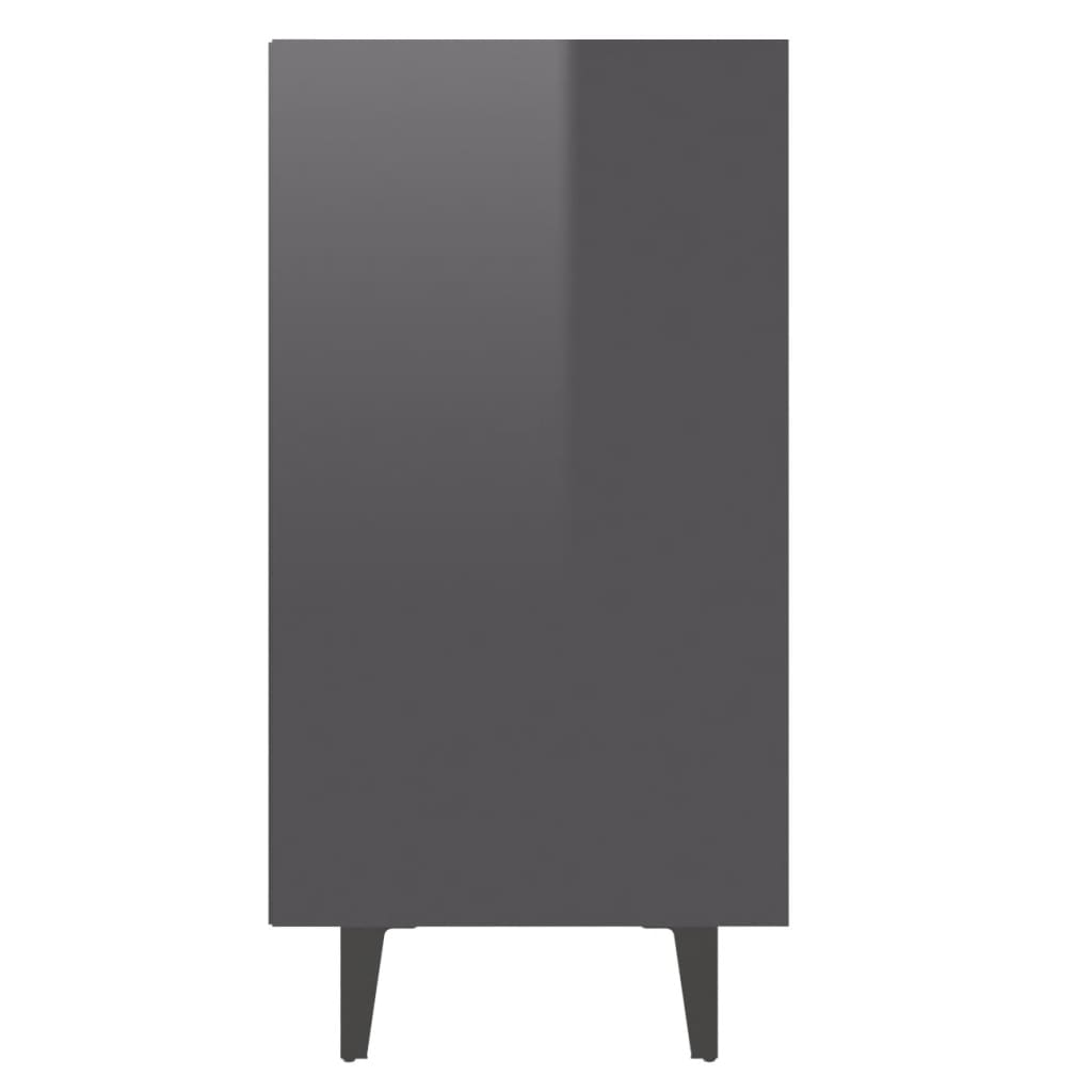 Sideboard Hochglanz-Grau 103,5x35x70 cm Holzwerkstoff
