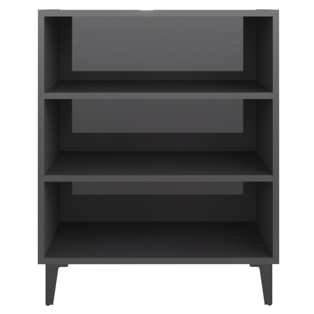 Sideboard Hochglanz-Grau 57x35x70 cm Holzwerkstoff