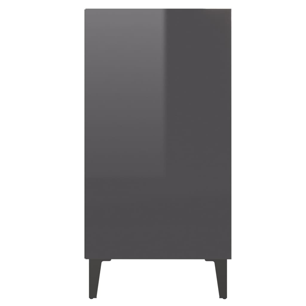 Sideboard Hochglanz-Grau 57x35x70 cm Holzwerkstoff