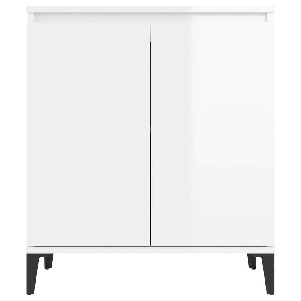 Sideboard Hochglanz-Weiß 60x35x70 cm Holzwerkstoff