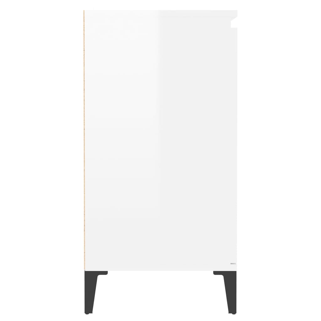 Sideboard Hochglanz-Weiß 60x35x70 cm Holzwerkstoff
