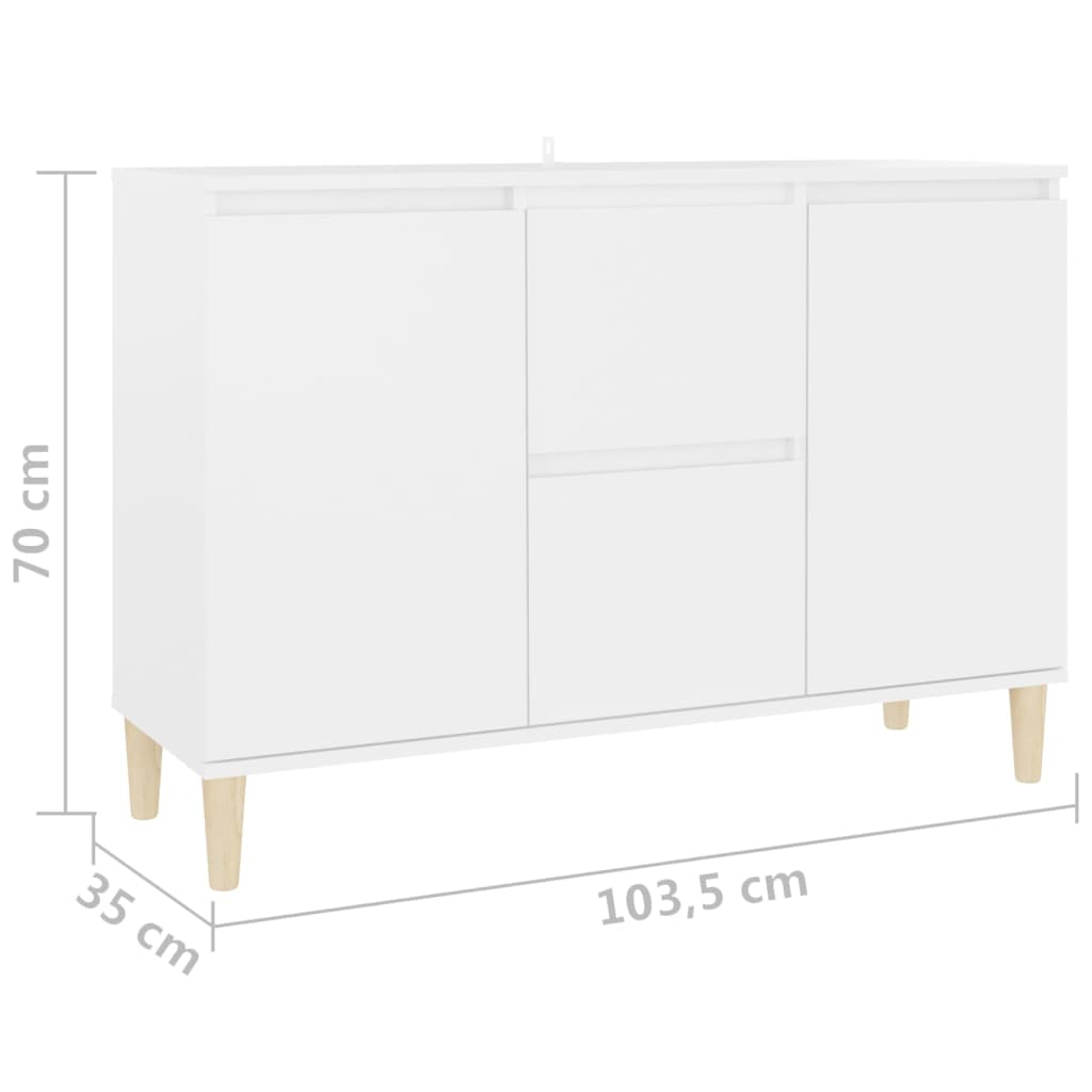 Sideboard Weiß 101x35x70 cm Holzwerkstoff