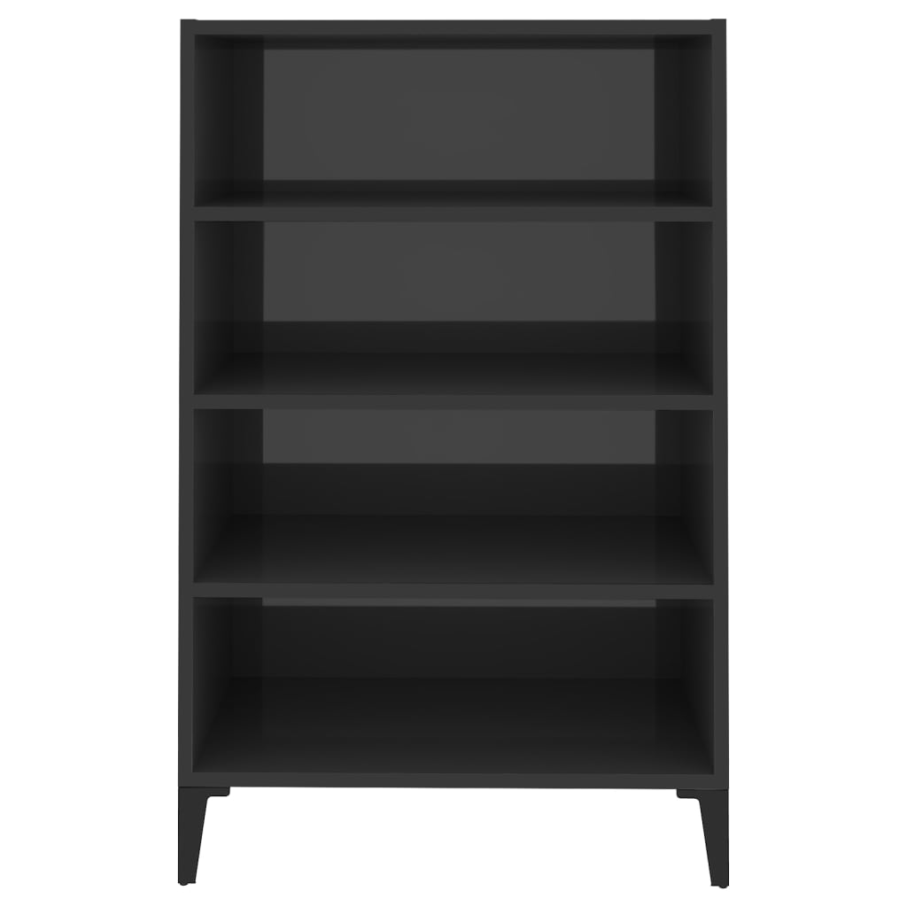Sideboard Hochglanz-Grau 57x35x90 cm Holzwerkstoff