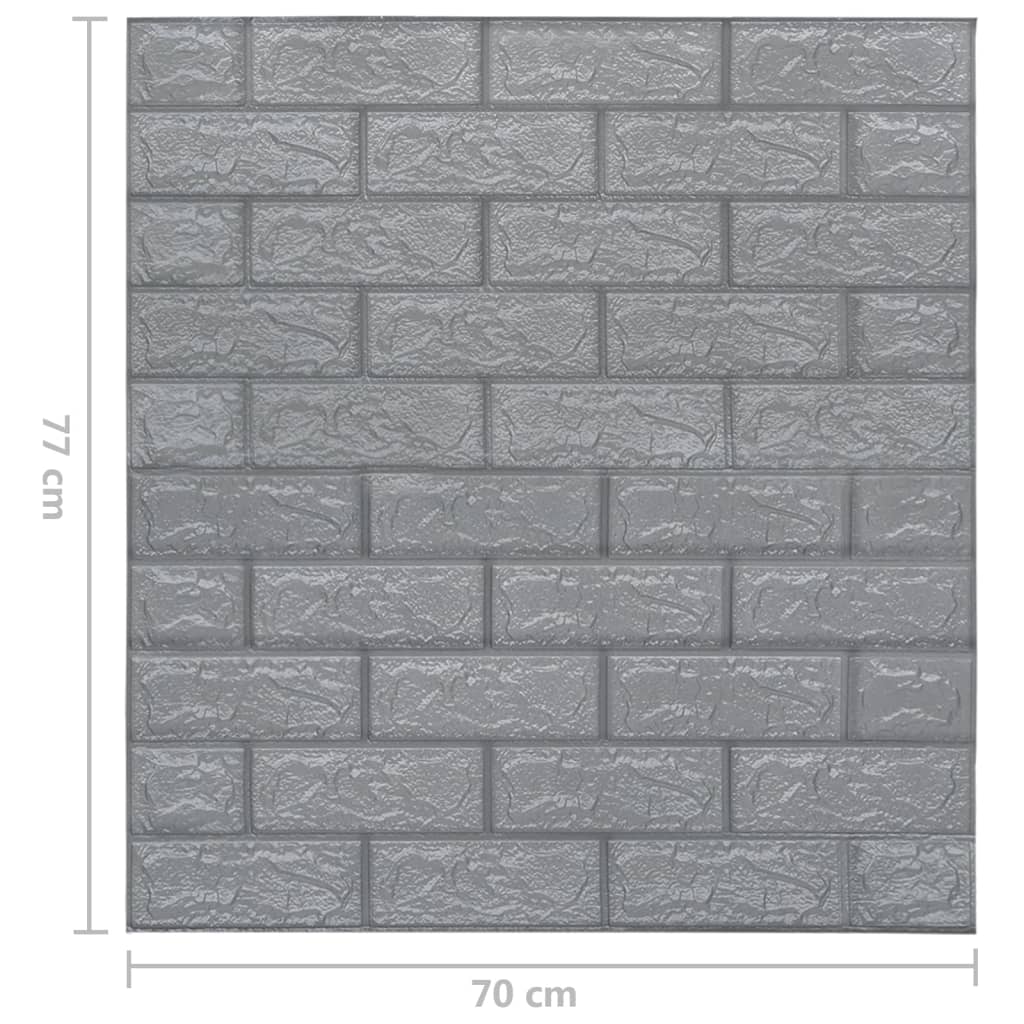 3D Tapete Ziegelstein Selbstklebend 20 Stk. Anthrazit