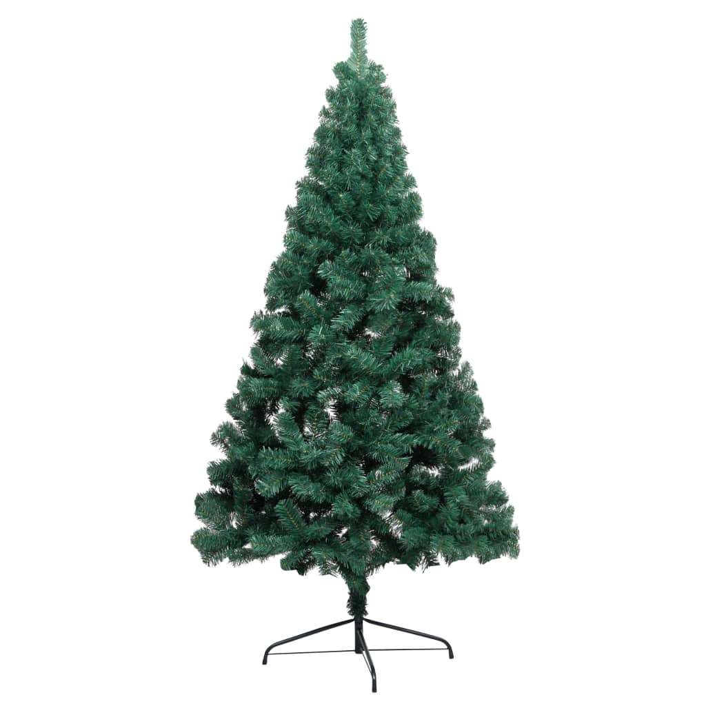 Künstlicher Halb-Weihnachtsbaum mit Ständer Grün 120 cm PVC