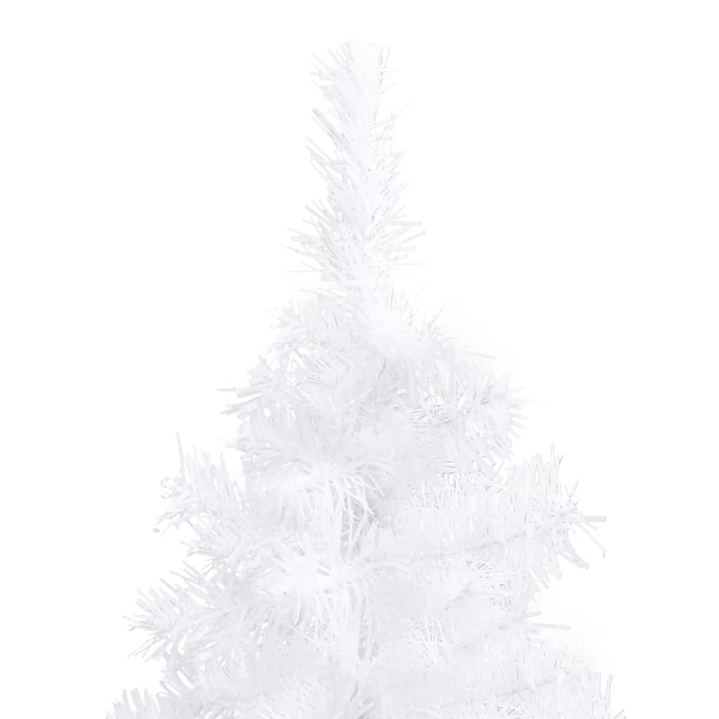 Künstlicher Eck-Weihnachtsbaum Weiß 150 cm PVC