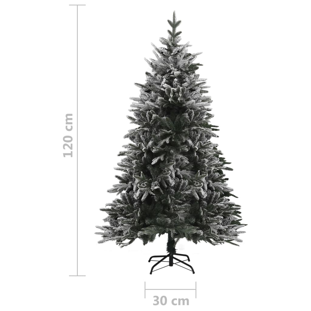 Künstlicher Weihnachtsbaum Beschneit Grün 120 cm PVC PE