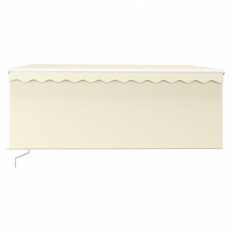 Markise Manuell Einziehbar mit Rollo 3,5x2,5 m Creme
