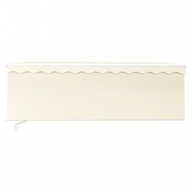 Markise Manuell Einziehbar mit Rollo 4x3 m Creme