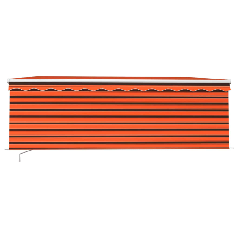 Markise Manuell Einziehbar mit Rollo 4x3 m Orange & Braun