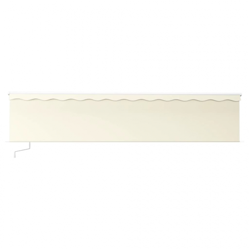 Markise Manuell Einziehbar mit Rollo 6x3 m Creme