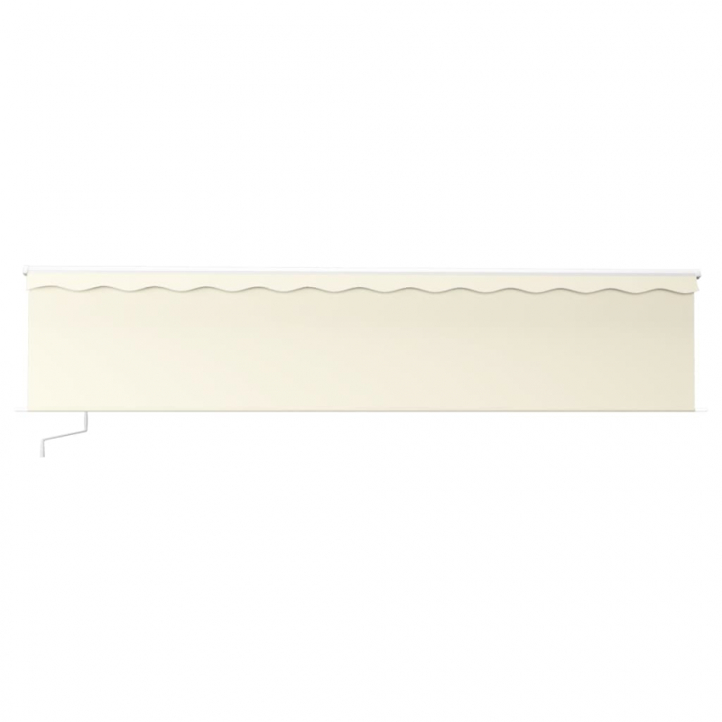 Markise Manuell Einziehbar mit Rollo & LED 6x3 m Creme