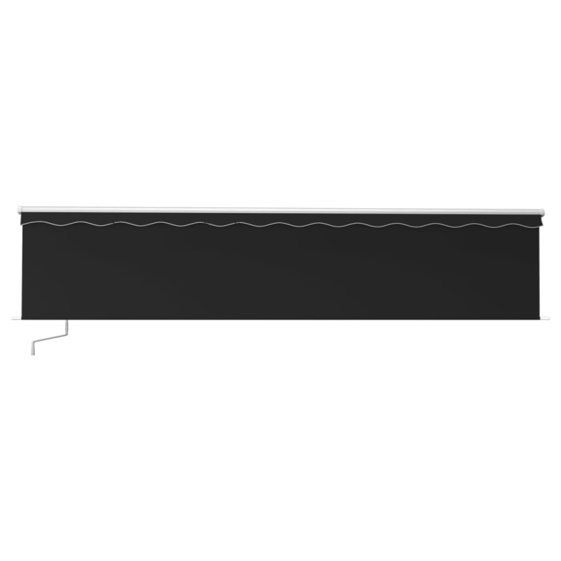 Markise Manuell Einziehbar mit Rollo & LED 6x3 m Anthrazit