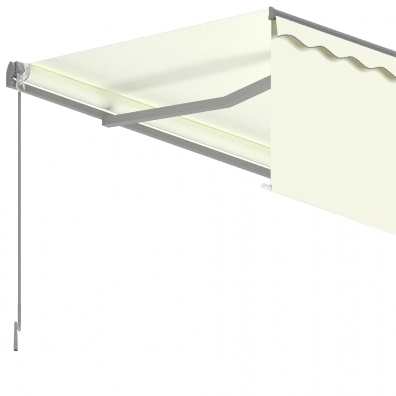 Markise Manuell Einziehbar mit Rollo 3,5x2,5 m Creme