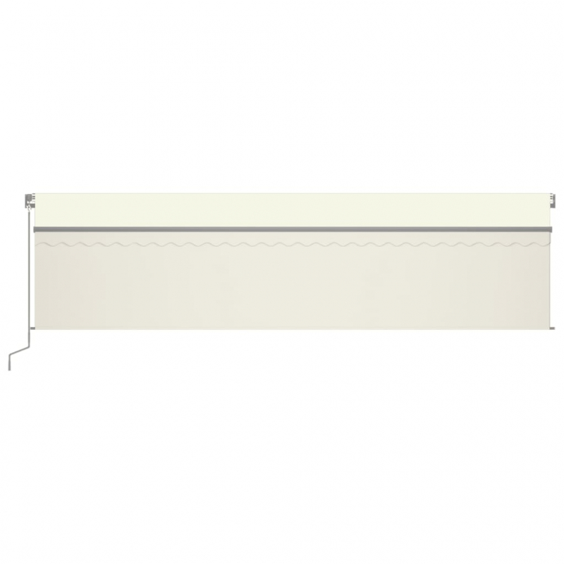 Markise Manuell Einziehbar mit Rollo 6x3 m Creme