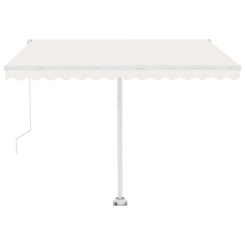 Markise Manuell Einziehbar mit LED 300x250 cm Creme