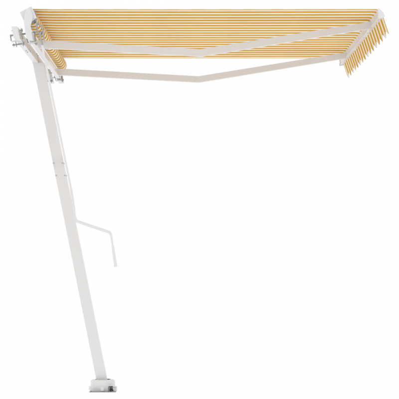 Standmarkise Manuell Einziehbar 350x250 cm Gelb/Weiß