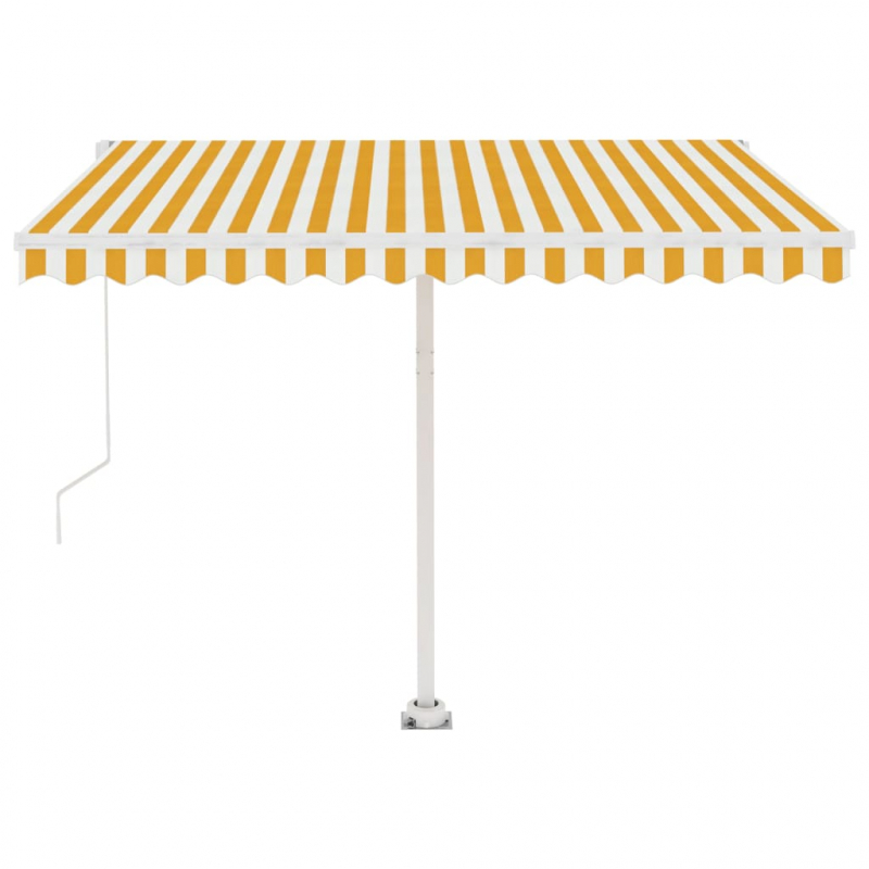 Standmarkise Manuell Einziehbar 350x250 cm Gelb/Weiß
