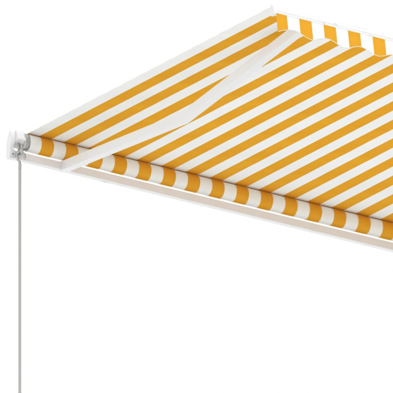 Standmarkise Manuell Einziehbar 350x250 cm Gelb/Weiß