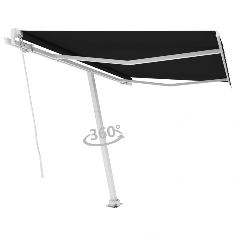 Standmarkise Manuell Einziehbar 350x250 cm Anthrazit