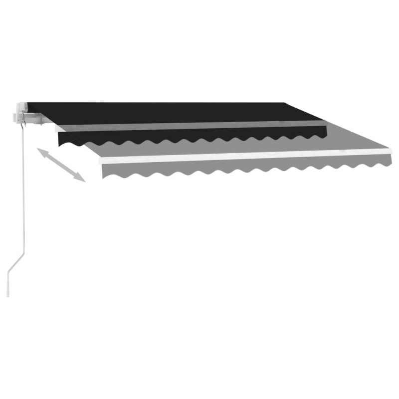 Standmarkise Manuell Einziehbar 350x250 cm Anthrazit