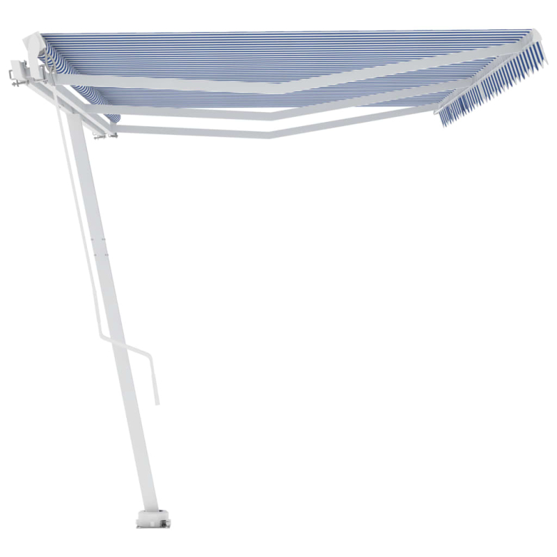 Standmarkise Manuell Einziehbar 600x350 cm Blau/Weiß