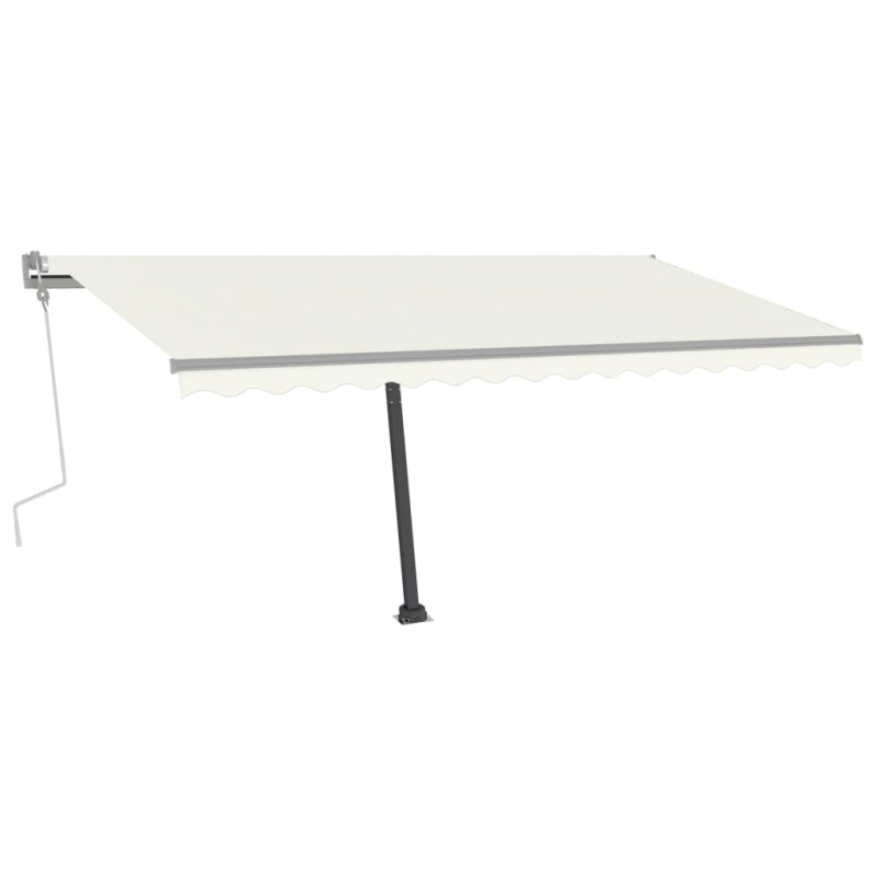 Standmarkise Manuell Einziehbar 450x300 cm Creme