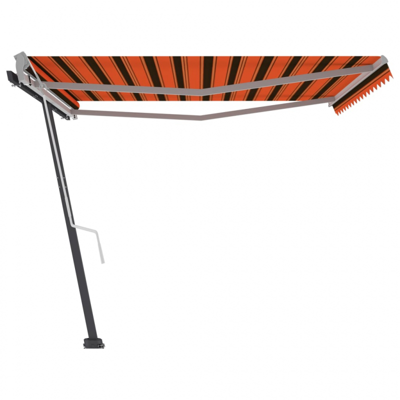 Standmarkise Manuell Einziehbar 450x300 cm Orange/Braun