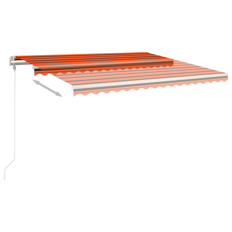 Standmarkise Manuell Einziehbar 450x300 cm Orange/Braun