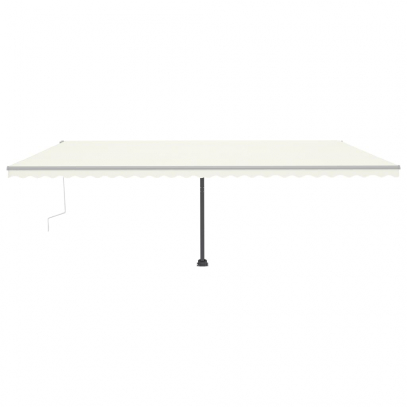 Standmarkise Manuell Einziehbar 600x300 cm Creme