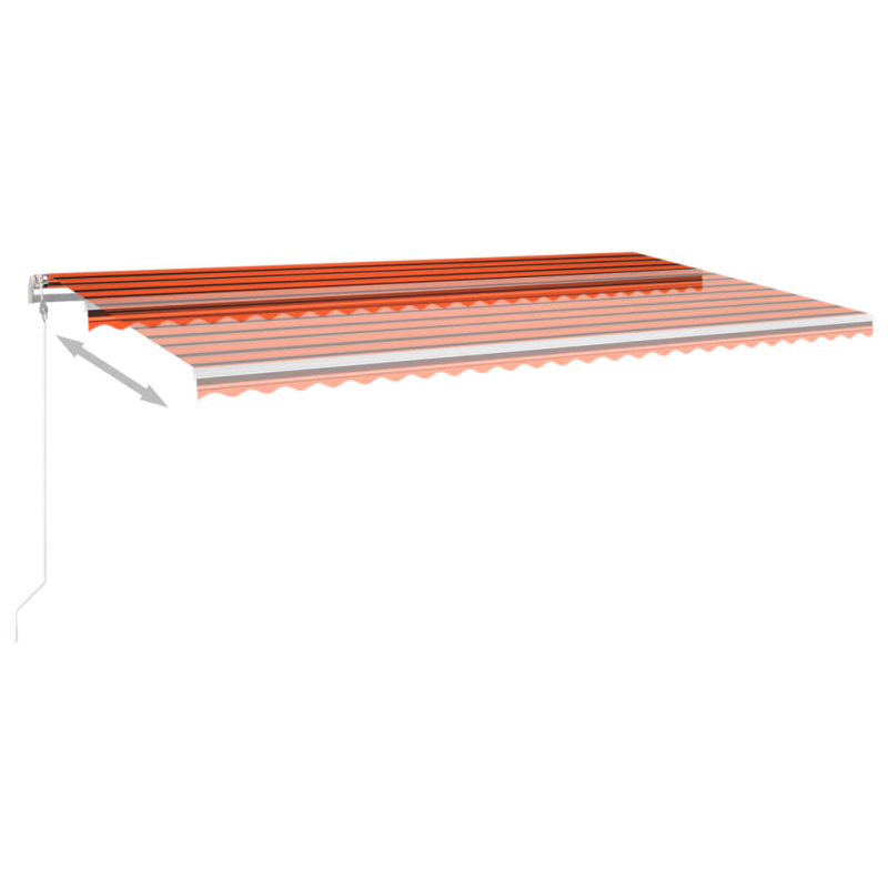 Standmarkise Manuell Einziehbar 600x300 cm Orange/Braun