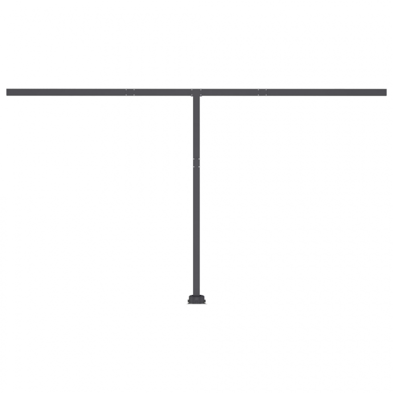 Markise Manuell Einziehbar mit LED 450x350 cm Orange und Braun