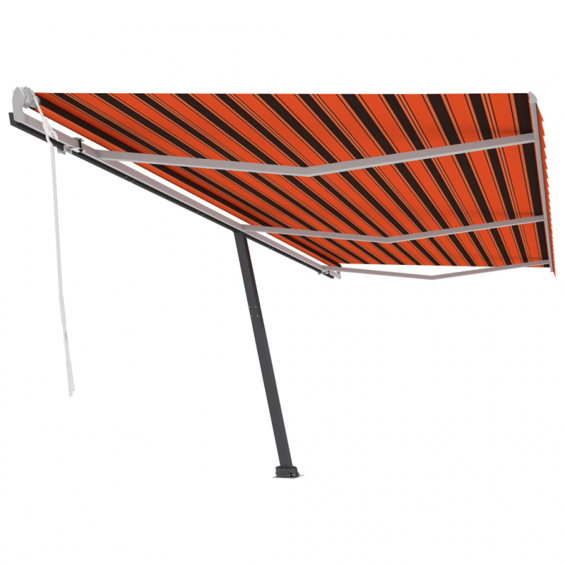 Standmarkise Manuell Einziehbar 600x350 cm Orange/Braun