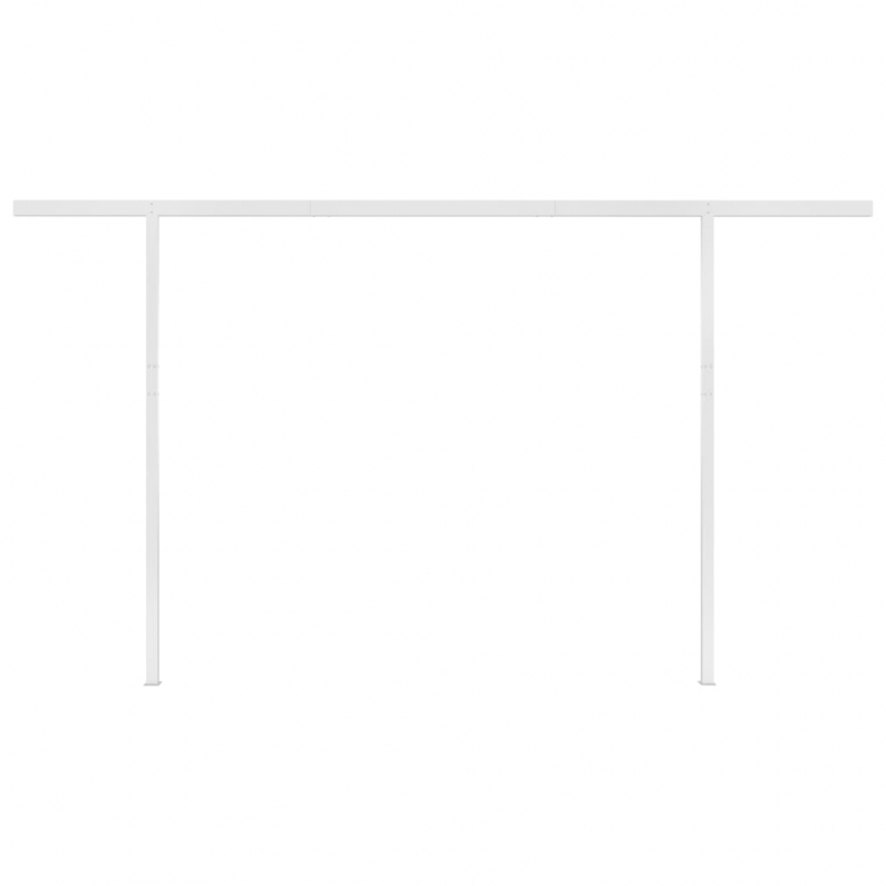 Markise Manuell Einziehbar mit LED 4x3,5 m Creme