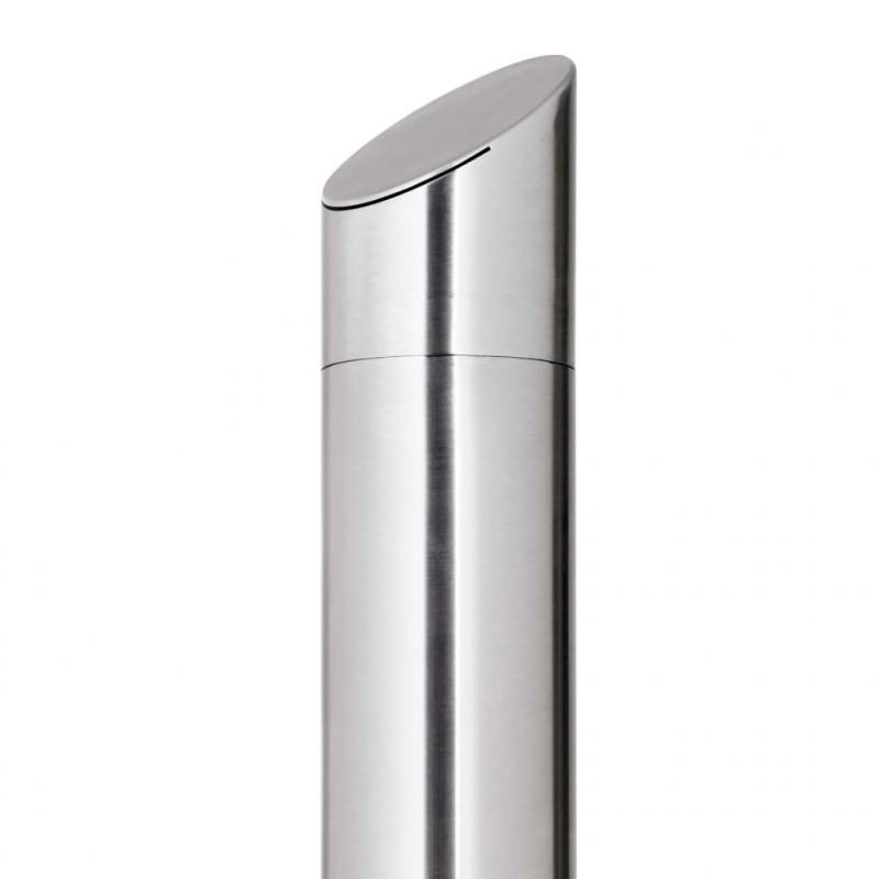 Gartendusche mit Brauner Bodenplatte 225 cm Edelstahl