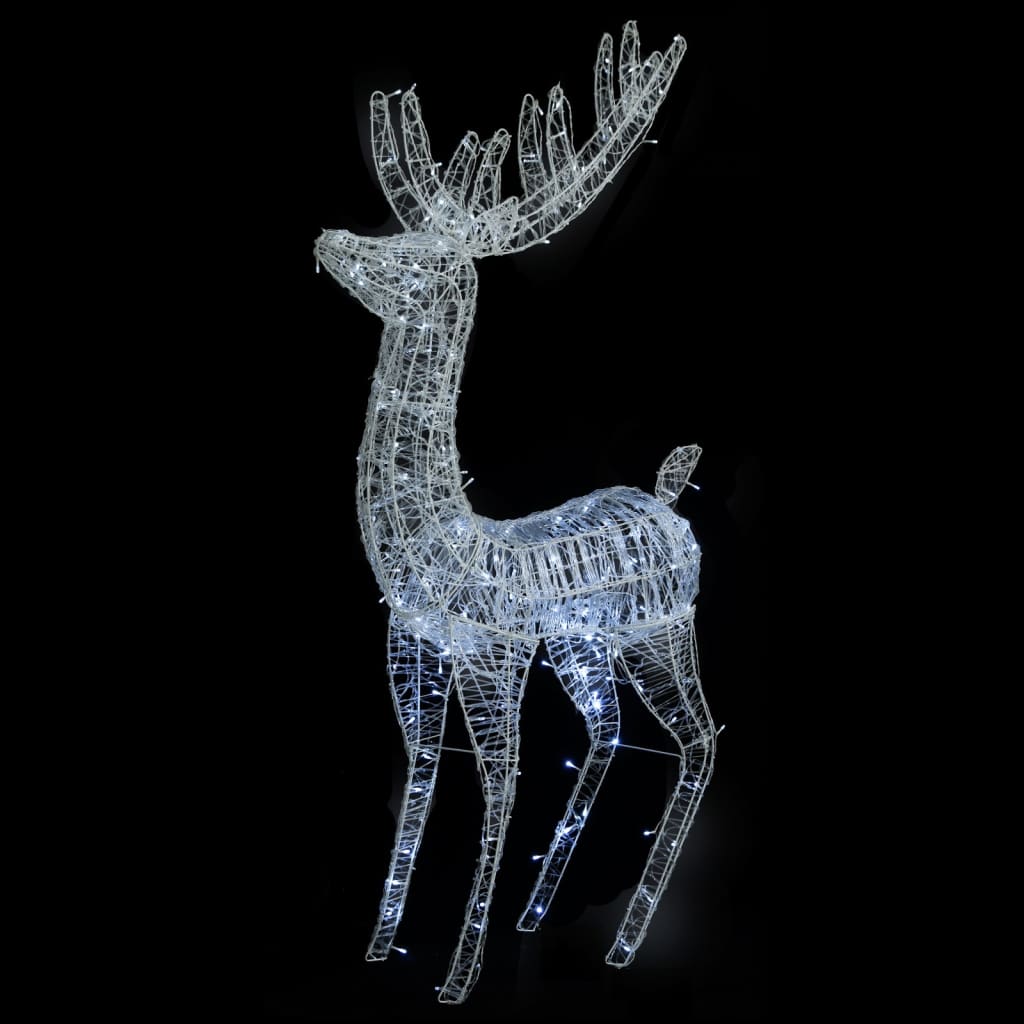 LED-Rentier XXL Acryl Weihnachtsdeko 250 LED 180 cm Kaltweiß